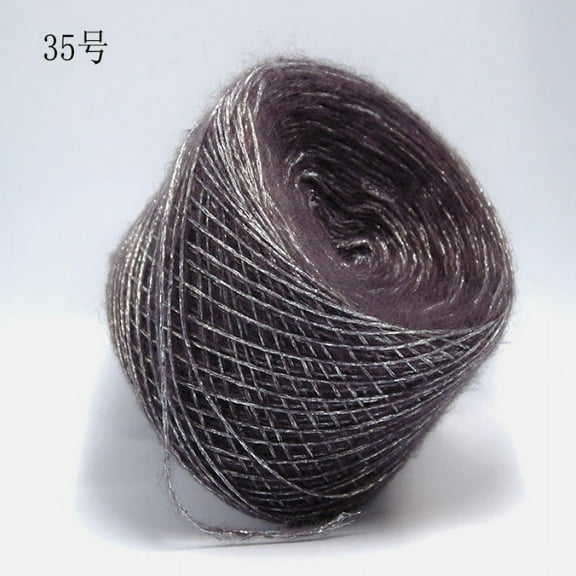 XmhyTop 200g Soft & Shiny Light Worsted Yarn, Assorted Variety Craft , Super Soft Fluffy Blend for Knitting, Crocheting, Loom and WeavingMulticolor Yarn for Knitting,Golden Grey