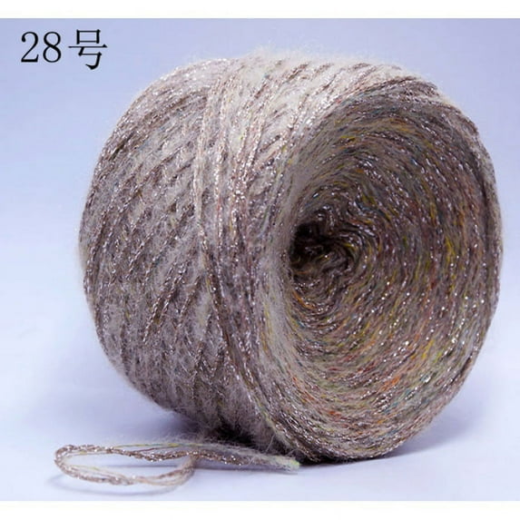 XmhyTop 200g Soft & Shiny Light Worsted Yarn, Assorted Variety Craft , Super Soft Fluffy Blend for Knitting, Crocheting, Loom and Weaving，Multicolor Yarn for Knitting,Khaki B