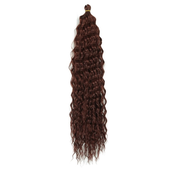 XmhyTop 24 Inch 3-Bundle Human Braiding Hair, 100g/Bundle Deep Wave Curly Extensions, Wet and Wavy Texture for Boho Braids Styling, Dark Brown