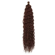 XmhyTop 24 Inch 3-Bundle Human Braiding Hair, 100g/Bundle Deep Wave Curly Extensions, Wet and Wavy Texture for Boho Braids Styling, Dark Brown