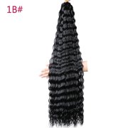 XmhyTop 24 Inch 3-Bundle Human Braiding Hair, 100g/Bundle Deep Wave Curly Extensions, Wet and Wavy Texture for Boho Braids Styling, Jet Black