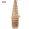 thumbnail image 1 of XmhyTop 24 Inch 6-Bundle Human Braiding Hair, 100g/Bundle Deep Wave Curly Extensions, Wet and Wavy Texture for Boho Braids Styling, Blonde A, 1 of 2