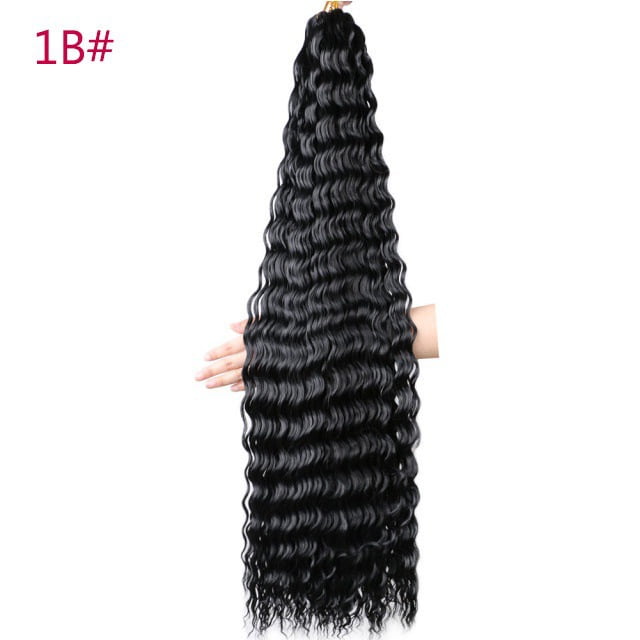 XmhyTop 24 Inch 6-Bundle Human Braiding Hair, 100g/Bundle Deep Wave Curly Extensions, Wet and Wavy Texture for Boho Braids Styling, Jet Black