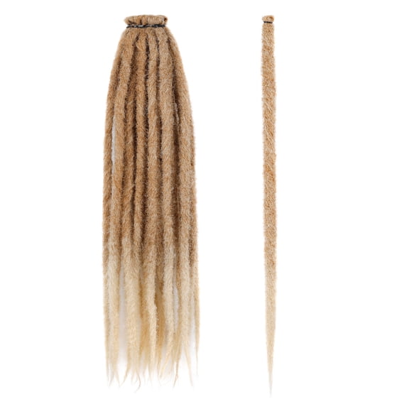XmhyTop 24 Inch Soft Synthetic Crochet Faux Locs Strands, 20 Strands Pre-Looped Braiding Hair , Lightweight Fashion Loc Extensions for Unisex Daily Hairstyling, Light Brown to Blonde