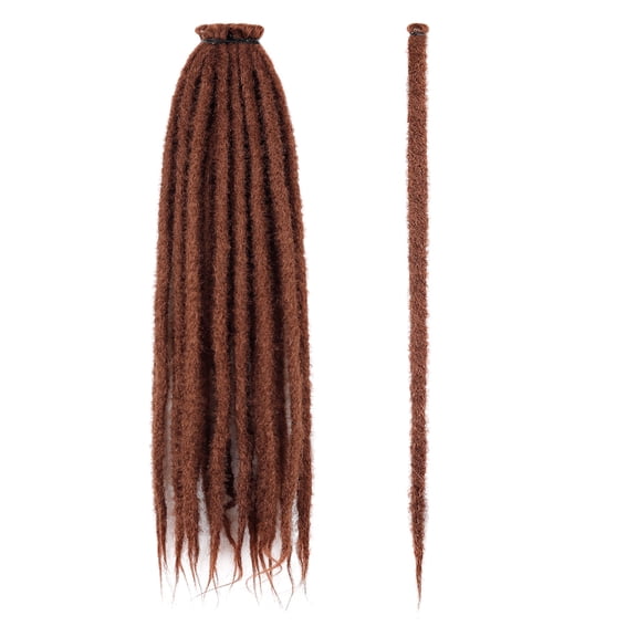 XmhyTop 24 Inch Soft Synthetic Crochet Faux Locs Strands, 20 Strands Pre-Looped Braiding Hair , Lightweight Fashion Loc Extensions for Unisex Daily Hairstyling, Chocolate Brown