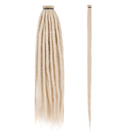 XmhyTop 24 Inch Soft Synthetic Crochet Faux Locs Strands, 20 Strands Pre-Looped Braiding Hair , Lightweight Fashion Loc Extensions for Unisex Daily Hairstyling, Platinum Blonde