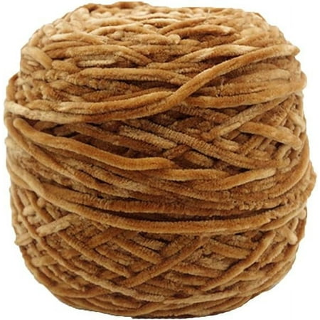XmhyTop 250g Chenille Velvet Yarn Camel Bulky Vegan Soft Yarn Velvet Knitting Yarn Polyester Blended Cotton Chenille Yarn Hand Knitting Yarn Crochet Thread for Clothing Hat Scarf Blanket