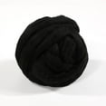 thumbnail image 1 of XmhyTop 250g Wool Roving Yarn, Fiber Roving Wool Top, Wool Felting Supplies, Pure Wool, Chunky Yarn, Spinning Wool Roving for Needle Felting Wet Felting DIY Hand Spinning ,Black, 1 of 4