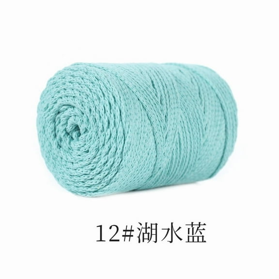 XmhyTop 2mm 120G Cotton Macrame Cord, Durable Crochet Thread for Bag Making, Macrame Rope Ideal Gift for Knitters, Light blue