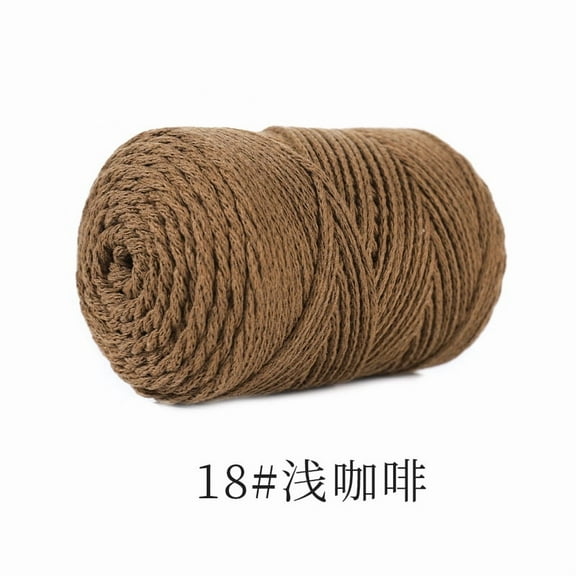 XmhyTop 2mm 120G Cotton Macrame Cord, Durable Crochet Thread for Bag Making, Macrame Rope Ideal Gift for Knitters, Light brown