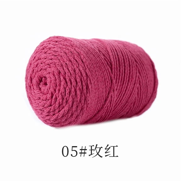XmhyTop 2mm 120G Cotton Macrame Cord, Durable Crochet Thread for Bag Making, Macrame Rope Ideal Gift for Knitters, Rose red