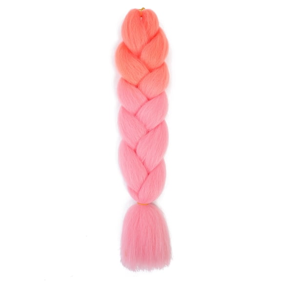XmhyTop 3 Pack Gradient Synthetic Braiding Strands, 24 Inch Soft Jumbo Braiding Fibers, Hot Water Moldable Hair Supplies for Twists & Box Braids Peach to Dark Pink