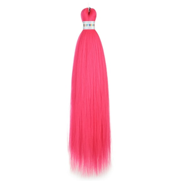 XmhyTop 3 Packs Vibrant Color Pre-Stretched Braiding Hair, 26-Inch Synthetic Hair Extensions, Textured for Crochet Box Braids, Dark Pink