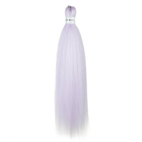 XmhyTop 3 Packs Vibrant Color Pre-Stretched Braiding Hair, 26-Inch Synthetic Hair Extensions, Textured for Crochet Box Braids, Purple white