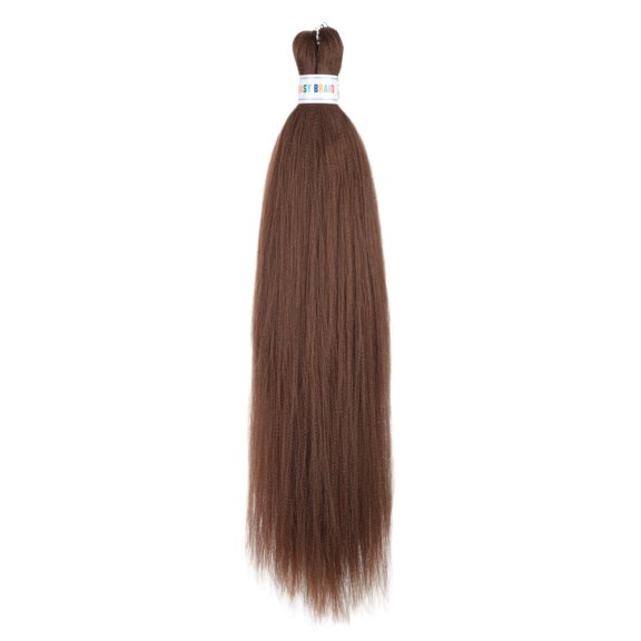 XmhyTop 6-Piece Pre-Stretched Braiding Hair, 26-Inch Straight Synthetic Hair Extensions for Braids, Hot Water Setting Twist Braid for Women, Medium Brown