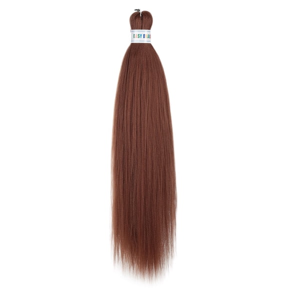 XmhyTop 3-Piece Pre-Stretched Braiding Hair, 26-Inch Straight Synthetic Hair Extensions for Braids, Hot Water Setting Twist Braid for Women, Brown