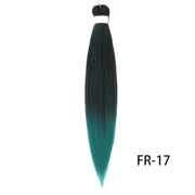 XmhyTop 3PCS 26 Inch Pre-Stretched Synthetic Braiding Hair Extensions, Hot Water Setting for Durable, Easy-Style Looks, Black Green