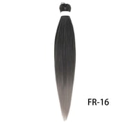 XmhyTop 3PCS 26 Inch Pre-Stretched Synthetic Braiding Hair Extensions, Hot Water Setting for Durable, Easy-Style Looks, Black Grey