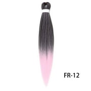 XmhyTop 3PCS 26 Inch Pre-Stretched Synthetic Braiding Hair Extensions, Hot Water Setting for Durable, Easy-Style Looks, Black Pink