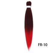 XmhyTop 3PCS 26 Inch Pre-Stretched Synthetic Braiding Hair Extensions, Hot Water Setting for Durable, Easy-Style Looks, Black Red