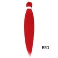 thumbnail image 1 of XmhyTop 3PCS 26 Inch Pre-Stretched Synthetic Braiding Hair Extensions, Hot Water Setting for Durable, Easy-Style Looks, RED, 1 of 4