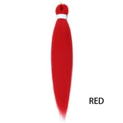 XmhyTop 3PCS 26 Inch Pre-Stretched Synthetic Braiding Hair Extensions, Hot Water Setting for Durable, Easy-Style Looks, RED
