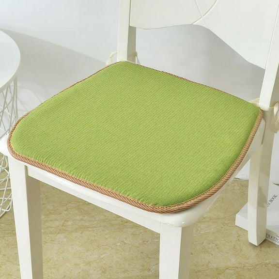 XmhyTop 4-Pack Thick Comfort Seat Cushions, 17.32x15.74x0.78 Inch, Perfect for Garden, Terrace, Kitchen & Office Use ,Green A