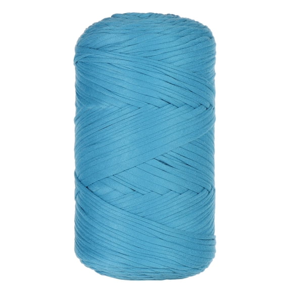 XmhyTop 400g Soft Cotton Fabric Cord, Chunky Cloth Strip Yarn Ideal for Knitting, Crocheting & DIY Craft Projects, Blue
