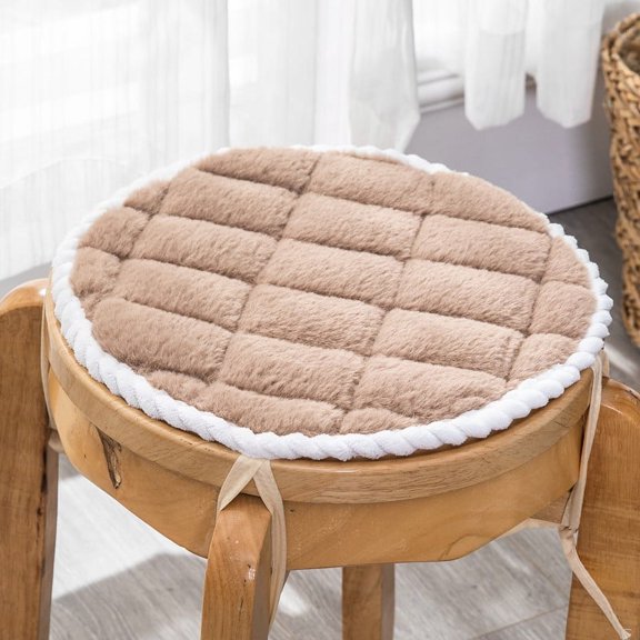 XmhyTop 4pcs Thick, Cozy Plush Cushion, 11.81x11.81 Inch, Ideal for Garden Terrace, Home, Kitchen & Office (Khaki)