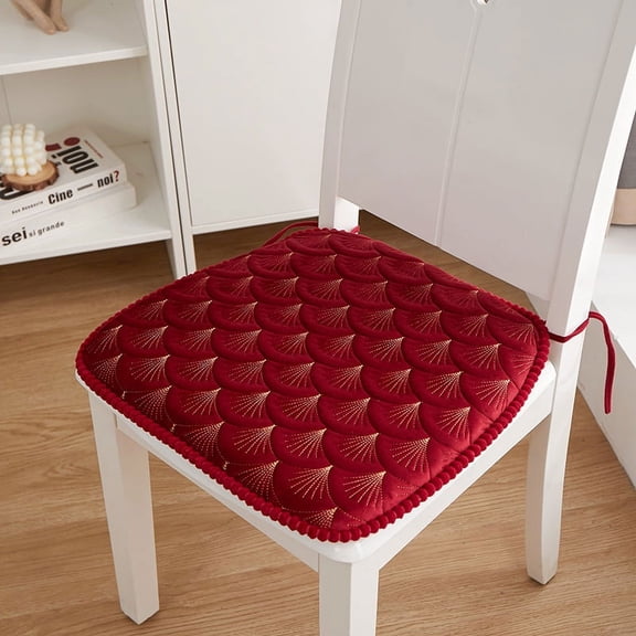 XmhyTop 4pcs Ultra-Thick Comfortable Seat Cushion for Garden, Terrace, Home & Office 16.53*17.32inch (Red)