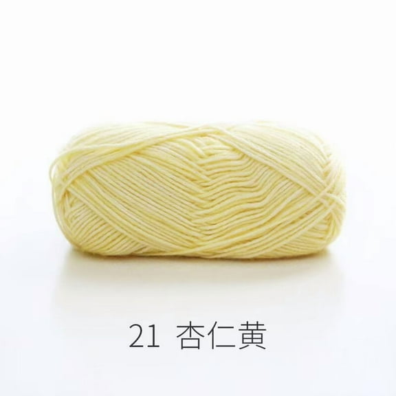 XmhyTop 50G Medium Worsted Weight Wool Yarn (142Yds), Soft Yarn Ideal for Crocheting & Knitting Projects, Light Yellow