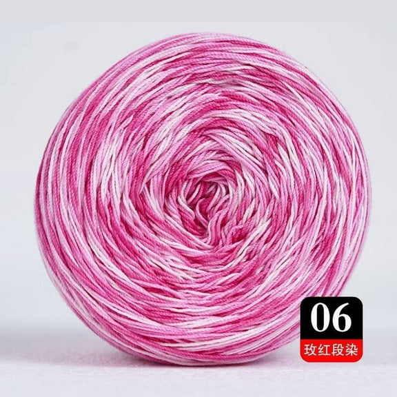 XmhyTop 50g Cotton Crochet Thread (372 Yards), Versatile Tatting Thread & Knitting Lace Thread for DIY Lace Crafts, rose red
