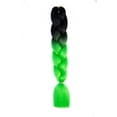thumbnail image 1 of XmhyTop 6-Pack 100g Each 24-Inch Premium Heat-Resistant Synthetic Braiding Hair, Versatile for Twist & Crochet Braids, Women's Hair Extensions，Black to Fluorescent Green, 1 of 6