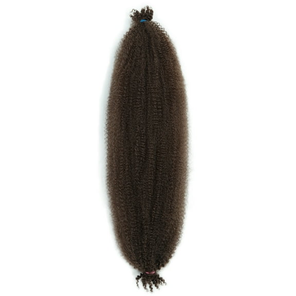 XmhyTop 6-Pack 24-Inch Spring Twist Braiding Extensions, Pre-Separated Soft Synthetic Crochet Hair, Textured Faux Locs Style, Relaxed Distressed Look for WomenBlack Brown