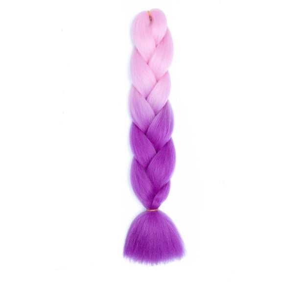 XmhyTop 6 Pack Gradient Synthetic Braiding Strands, 24 Inch Soft Jumbo Braiding Fibers, Hot Water Moldable Hair Supplies for Twists & Box Braids Pink to Purple