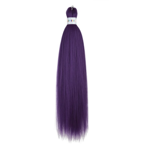 XmhyTop 6 Packs Vibrant Color Pre-Stretched Braiding Hair, 26-Inch Synthetic Hair Extensions, Textured for Crochet Box Braids, Dark Purple
