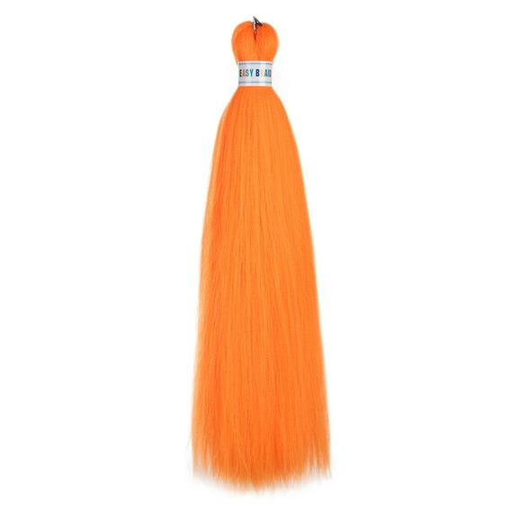 XmhyTop 6 Packs Vibrant Color Pre-Stretched Braiding Hair, 26-Inch Synthetic Hair Extensions, Textured for Crochet Box Braids, Orange