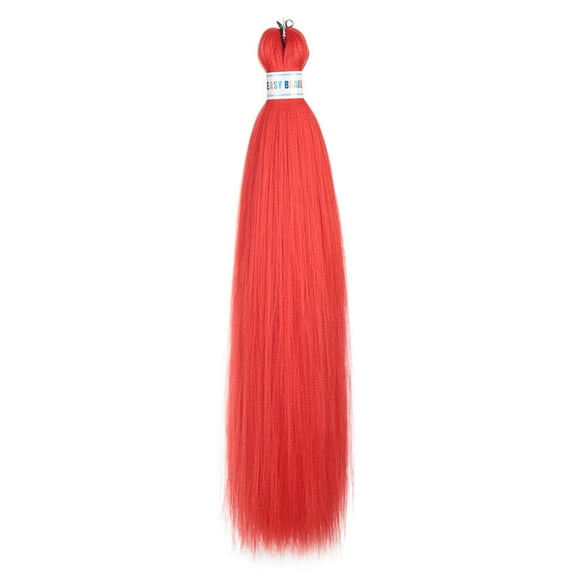XmhyTop 6 Packs Vibrant Color Pre-Stretched Braiding Hair, 26-Inch Synthetic Hair Extensions, Textured for Crochet Box Braids, Red