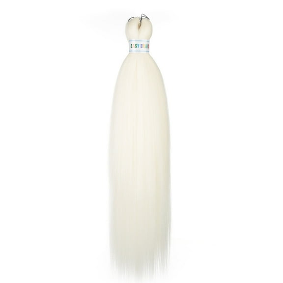 XmhyTop 6 Packs Vibrant Color Pre-Stretched Braiding Hair, 26-Inch Synthetic Hair Extensions, Textured for Crochet Box Braids, White