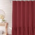 thumbnail image 1 of XmhyTop-A 1 Piece Shower Curtain Farmhouse, Ruffle Hem, Linen, Country, Vintage, Rustic Shower Curtain, 183*183cm,Stylish Decor for Home Bathroom,Red, 1 of 4