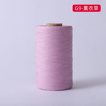 XmhyTop-A 1 Roll Raffia Ribbon Raffia Twine Craft Ribbon for Gift Wrapping Florist Bouquets DIY Crafts, Paper Ribbon Roll,Light Purple