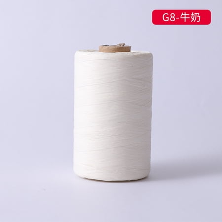 XmhyTop-A 1 Roll Raffia Ribbon Raffia Twine Craft Ribbon for Gift Wrapping Florist Bouquets DIY Crafts, Paper Ribbon Roll,White