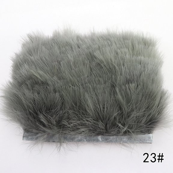 XmhyTop-A 1 Yard Artificial Feather Trim Wedding Party Feather for DIY Clothing, Costume Home Craft Decor,Dark Grey