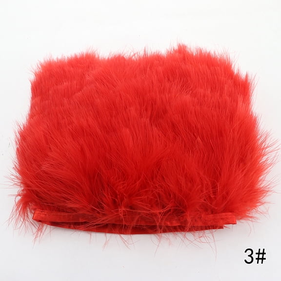 XmhyTop-A 1 Yard Artificial Feather Trim Wedding Party Feather for DIY Clothing, Costume Home Craft Decor,Red