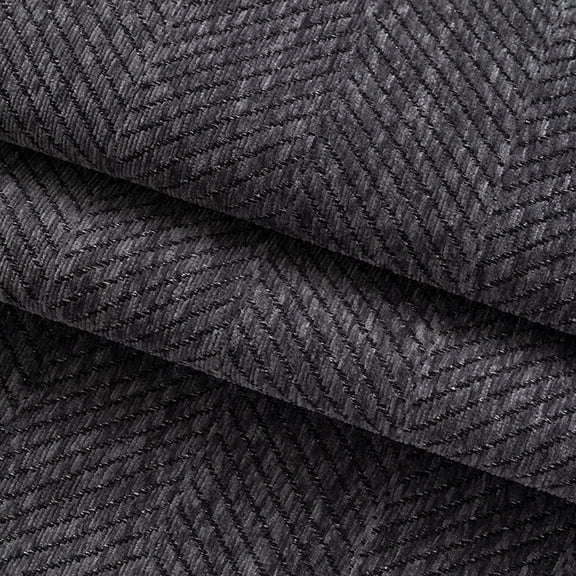 XmhyTop-A 1 Yard Herringbone Fabric Textured Twill Weave Polyester Fabric for Furniture Chair Couch DIY Projects,Dark Grey