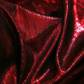 XmhyTop-A 1 Yard Metallic Luster Rib Knit Fabric Soft Shiny Stretch Fabric for Dancing Dress, Wedding DIY, Costume,Dark Red