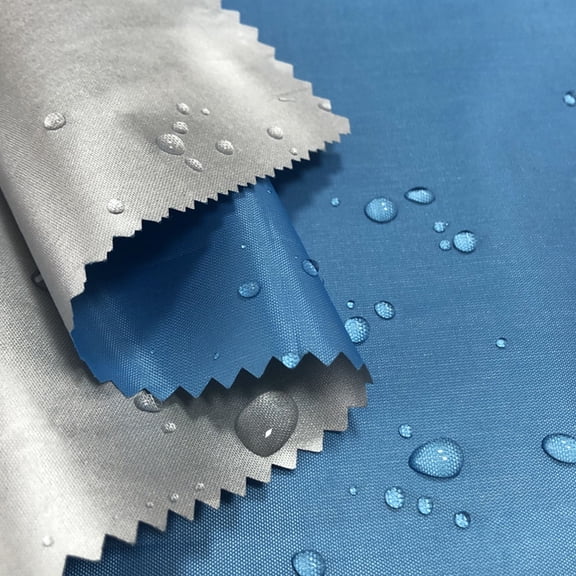 XmhyTop-A 1 Yard Polyester Fabric Silver Coated Fabric for Sun Protection, Dust-Resistant Outdoor Fabric, Versatile Sunshade Fabric for DIY Outdoor Use,Light Blue