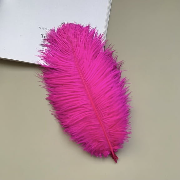 XmhyTop-A 10 Pcs 20-25cm Feathers, Wedding Feathers, Decorative Feathers, Centerpiece Feathers for Wedding Decor DIY Crafts,Dark Pink