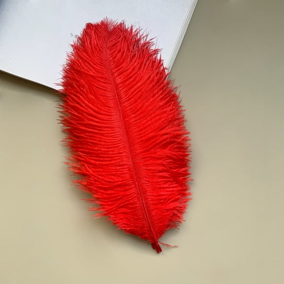 XmhyTop-A 10 Pcs 20-25cm Feathers, Wedding Feathers, Decorative Feathers, Centerpiece Feathers for Wedding Decor DIY Crafts,Red