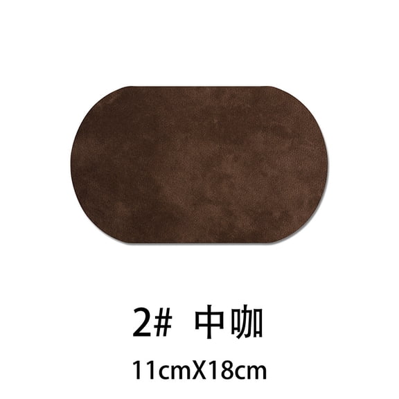 XmhyTop-A 10 Pcs Velvet Repair Patches 18x11cm, Elbow Knee Patches for Clothing, Iron-On Fabric Patches for Sweaters Jackets Pants,Dark Brown